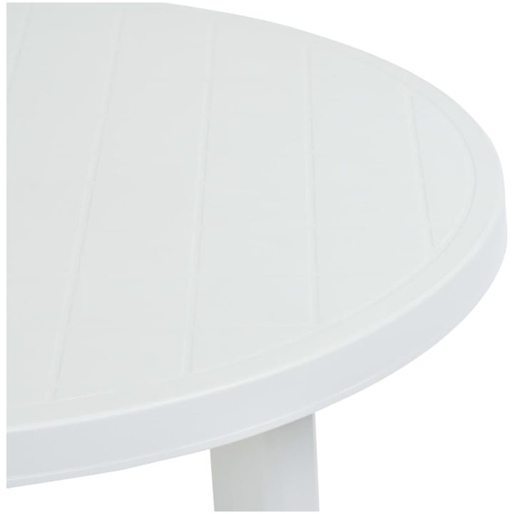 Trädgårdsbord vit 89 cm plast vidaXL – bild 4