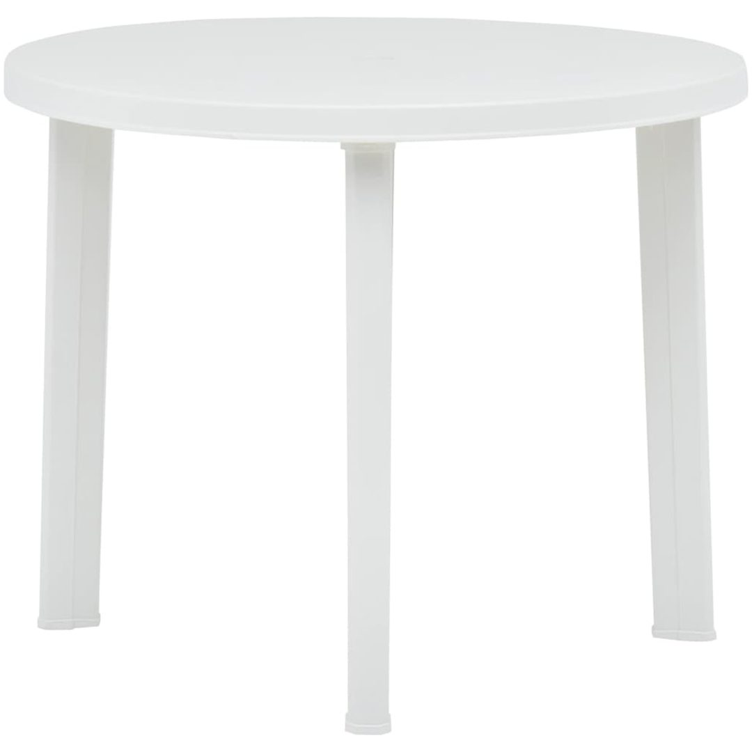 Trädgårdsbord vit 89 cm plast vidaXL