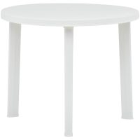 Trädgårdsbord vit 89 cm plast vidaXL