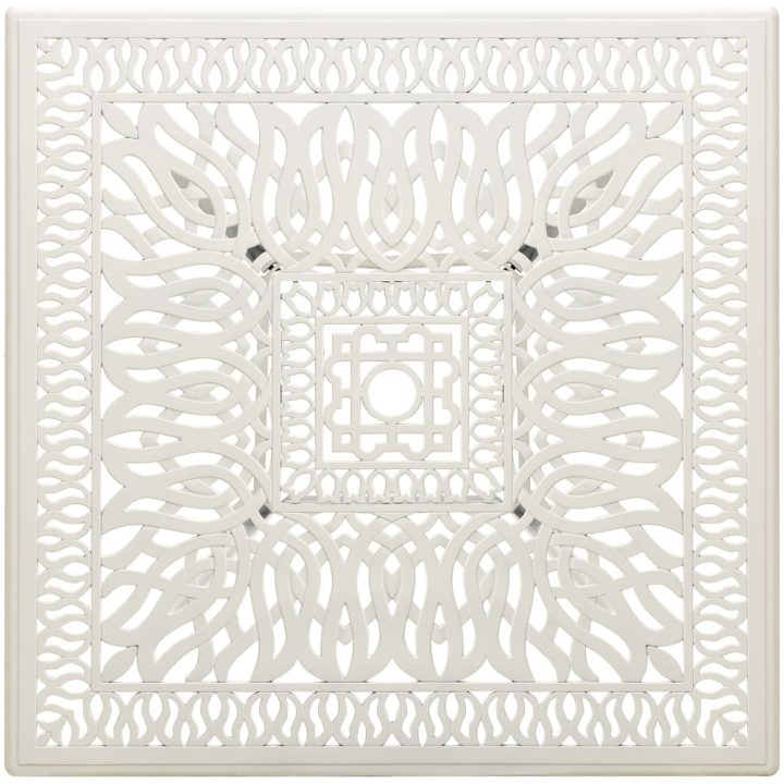 Trädgårdsbord vit 90x90x73 cm gjuten aluminium vidaXL – bild 3
