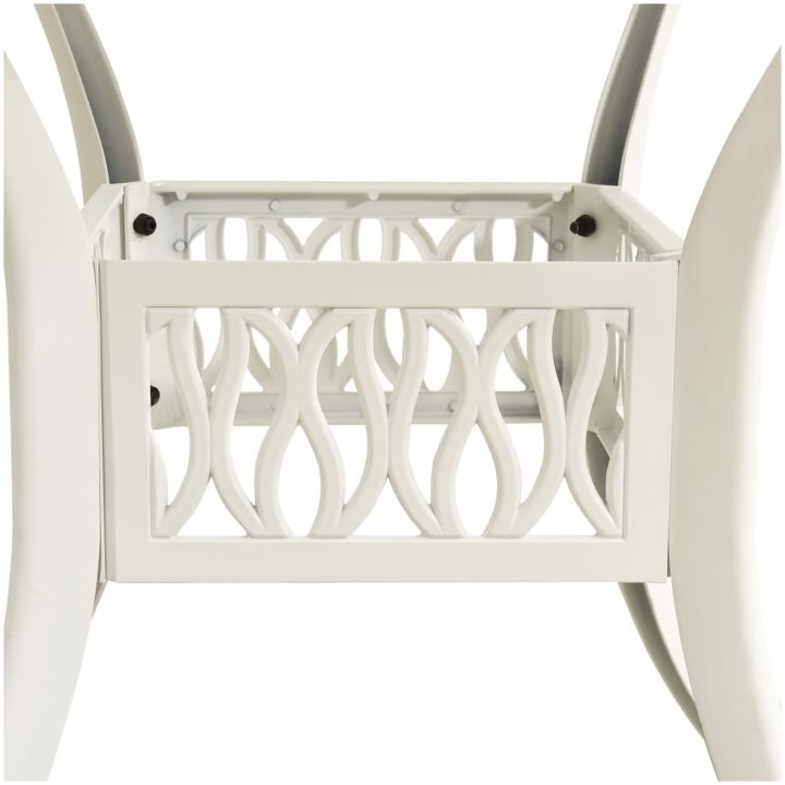 Trädgårdsbord vit 90x90x73 cm gjuten aluminium vidaXL – bild 4