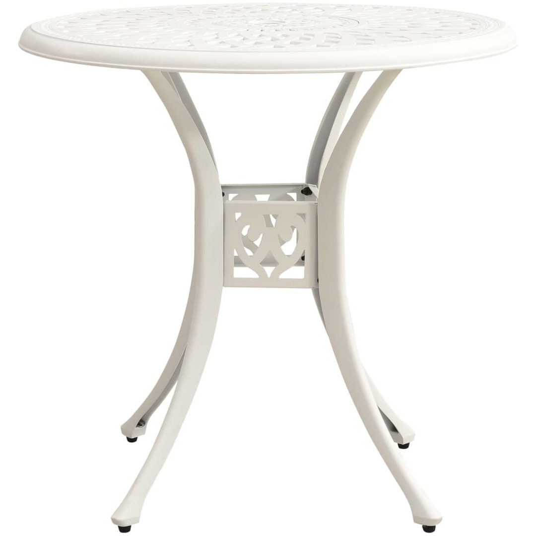 Trädgårdsbord vit gjuten aluminium vidaXL 78 x 78 x 72 cm – bild 2