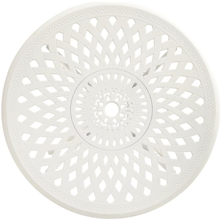 Trädgårdsbord vit gjuten aluminium vidaXL 78 x 78 x 72 cm – bild 3