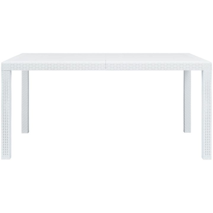 Trädgårdsbord vit konstrotting vidaXL 150 x 90 x 72 cm – bild 2