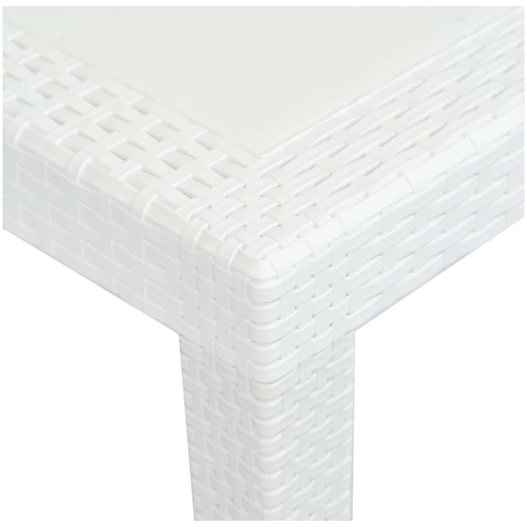 Trädgårdsbord vit konstrotting vidaXL 150 x 90 x 72 cm – bild 3