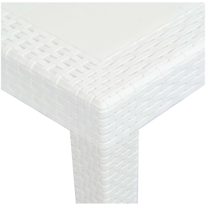 Trädgårdsbord vit konstrotting vidaXL 150 x 90 x 72 cm – bild 3