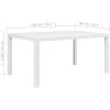 Trädgårdsbord vit konstrotting vidaXL 150 x 90 x 72 cm – miniatyr 4
