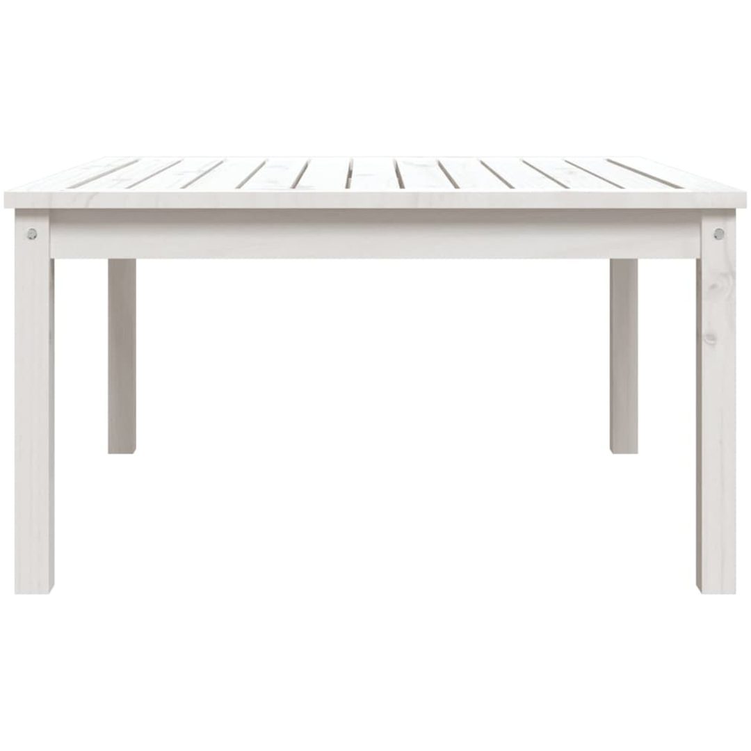 Trädgårdsbord vit massiv furu vidaXL 82.5 x 82.5 x 45 cm – bild 5