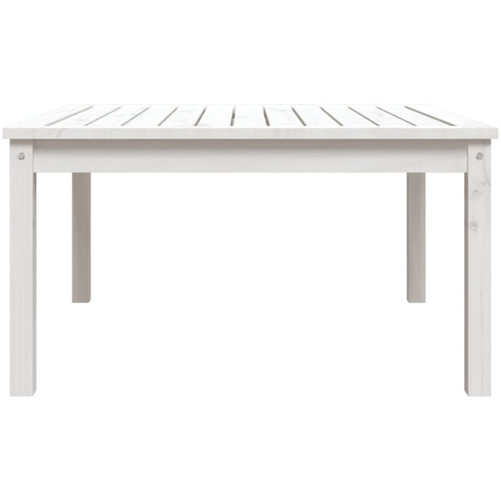 Trädgårdsbord vit massiv furu vidaXL 82.5 x 82.5 x 45 cm – bild 5