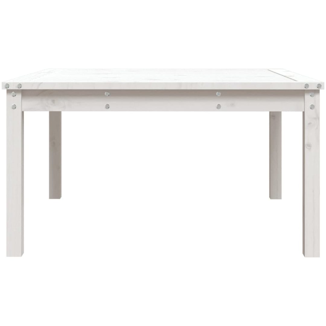 Trädgårdsbord vit massiv furu vidaXL 82.5 x 82.5 x 45 cm – bild 6