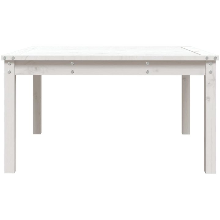 Trädgårdsbord vit massiv furu vidaXL 82.5 x 82.5 x 45 cm – bild 6