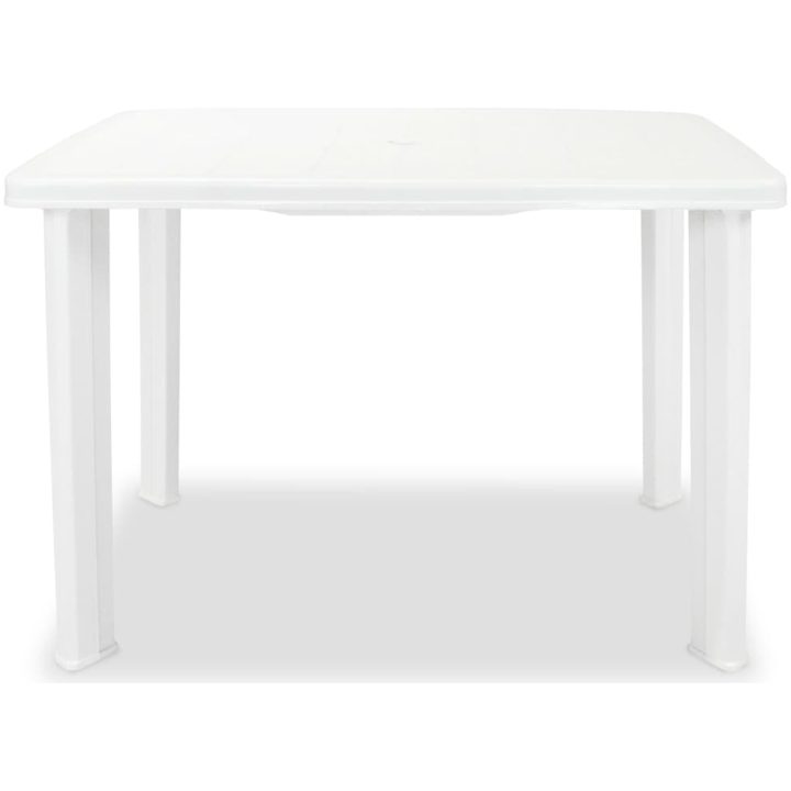 Trädgårdsbord vit plast vidaXL 101 x 68 x 72 cm – bild 2
