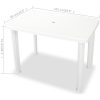 Trädgårdsbord vit plast vidaXL 101 x 68 x 72 cm – miniatyr 5