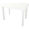 Trädgårdsbord vit plast vidaXL 101 x 68 x 72 cm – miniatyr 1