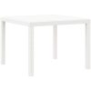 Trädgårdsbord Vitt 100x100x73 cm Poly Rattan vidaXL Medium – miniatyr 2