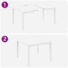 Trädgårdsbord Vitt 100x100x73 cm Poly Rattan vidaXL Medium – miniatyr 9