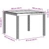 Trädgårdsbord Vitt 100x100x73 cm Poly Rattan vidaXL Medium – miniatyr 10