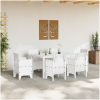 Trädgårdsbord Vitt 150x100x73 cm Poly Rattan vidaXL Medium – miniatyr 3