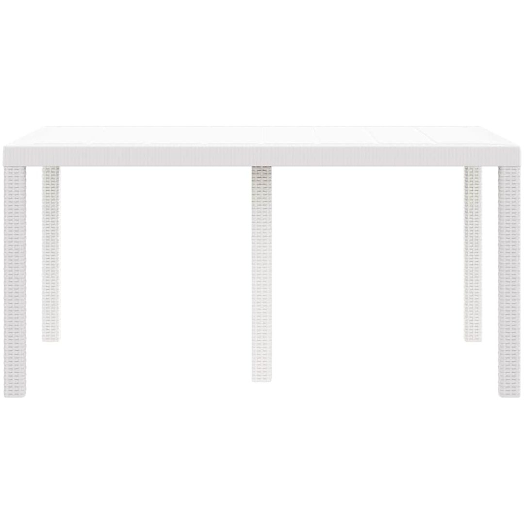 Trädgårdsbord Vitt 150x100x73 cm Poly Rattan vidaXL Medium – bild 4