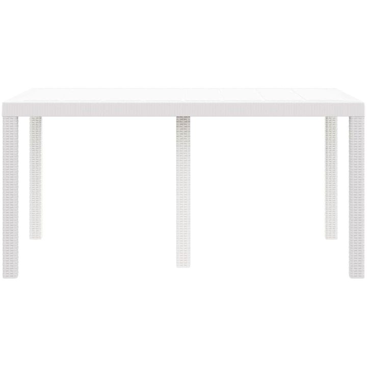 Trädgårdsbord Vitt 150x100x73 cm Poly Rattan vidaXL Medium – bild 4