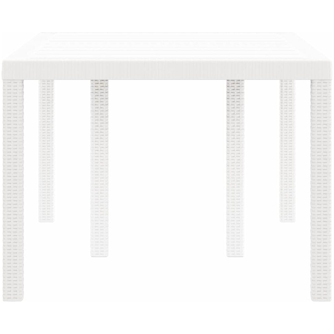 Trädgårdsbord Vitt 150x100x73 cm Poly Rattan vidaXL Medium – bild 5