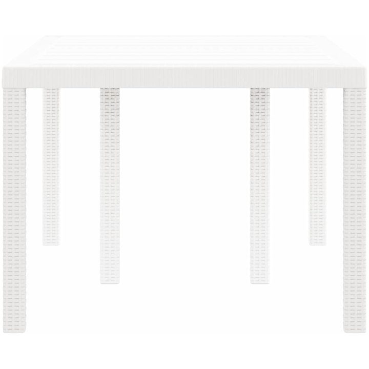 Trädgårdsbord Vitt 150x100x73 cm Poly Rattan vidaXL Medium – bild 5