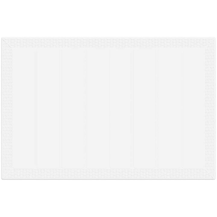 Trädgårdsbord Vitt 150x100x73 cm Poly Rattan vidaXL Medium – bild 7