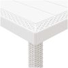 Trädgårdsbord Vitt 150x100x73 cm Poly Rattan vidaXL Medium – miniatyr 8