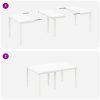 Trädgårdsbord Vitt 150x100x73 cm Poly Rattan vidaXL Medium – miniatyr 10