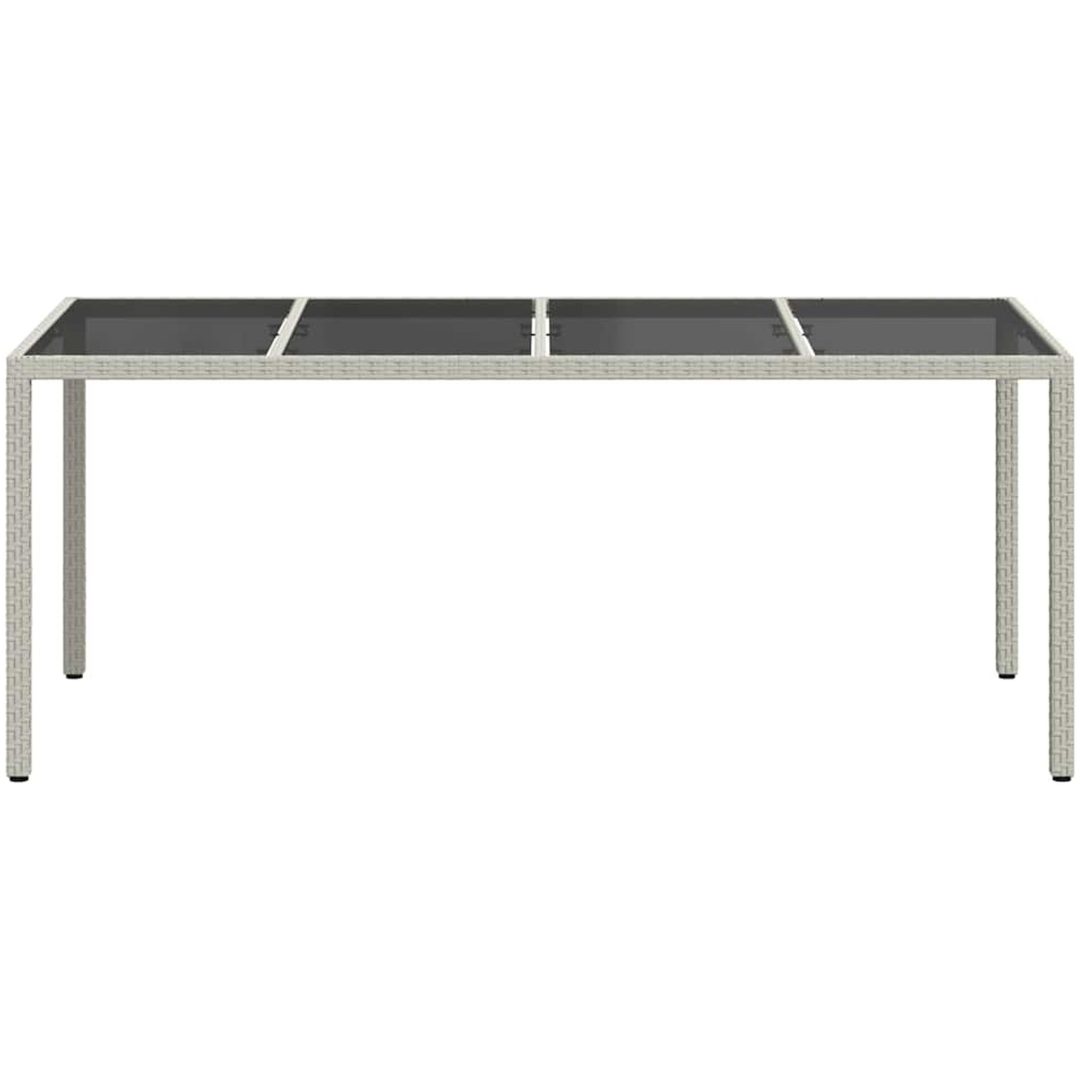 Trädgårdsbord Vitt Konstrotting vidaXL 190 x 90 x 75 cm – bild 3