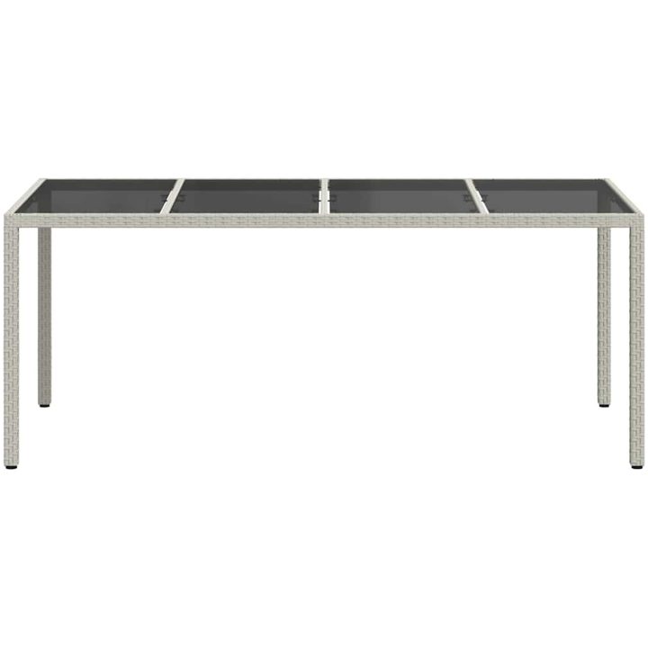Trädgårdsbord Vitt Konstrotting vidaXL 190 x 90 x 75 cm – bild 3