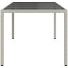 Trädgårdsbord Vitt Konstrotting vidaXL 190 x 90 x 75 cm – miniatyr 4