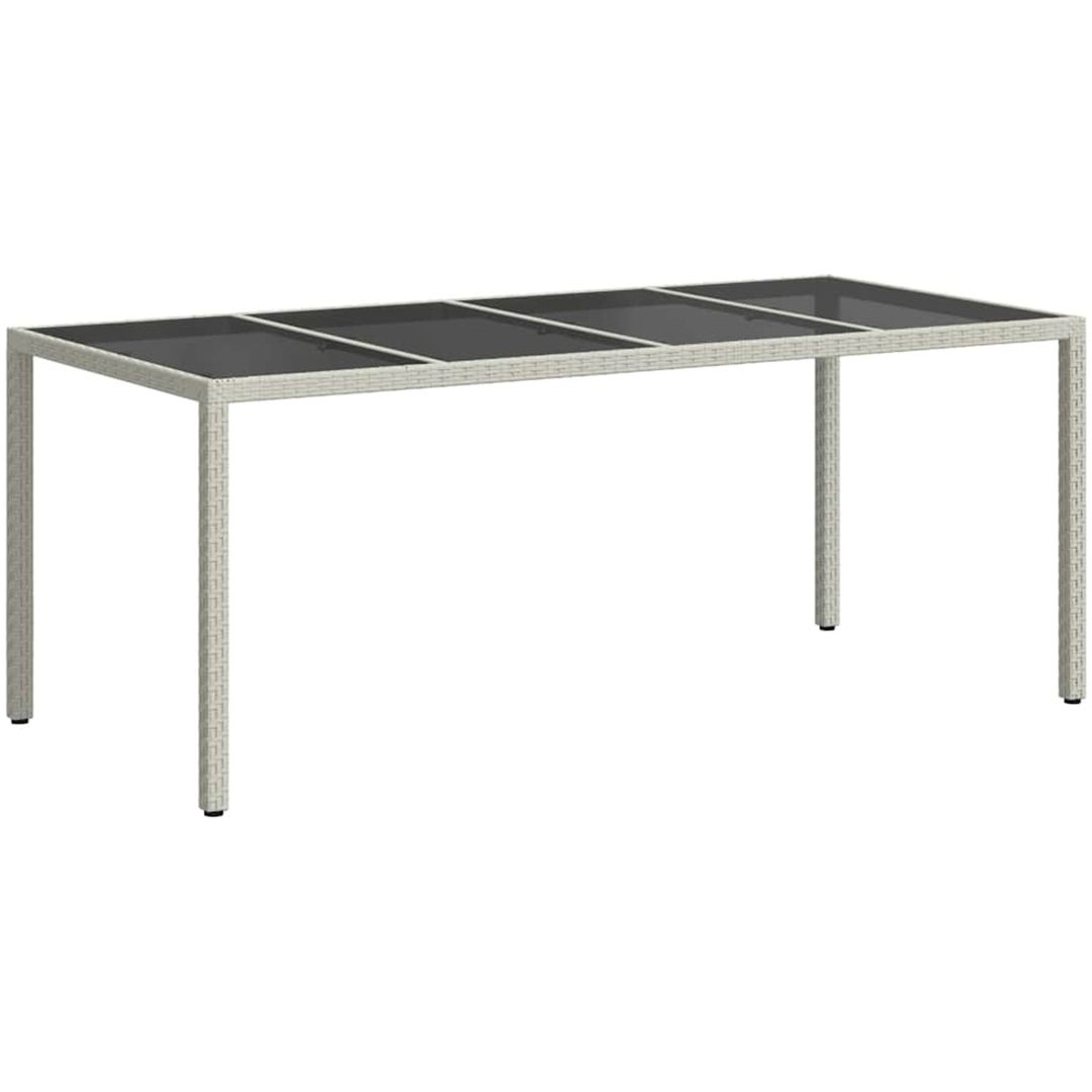 Trädgårdsbord Vitt Konstrotting vidaXL 190 x 90 x 75 cm – bild 5