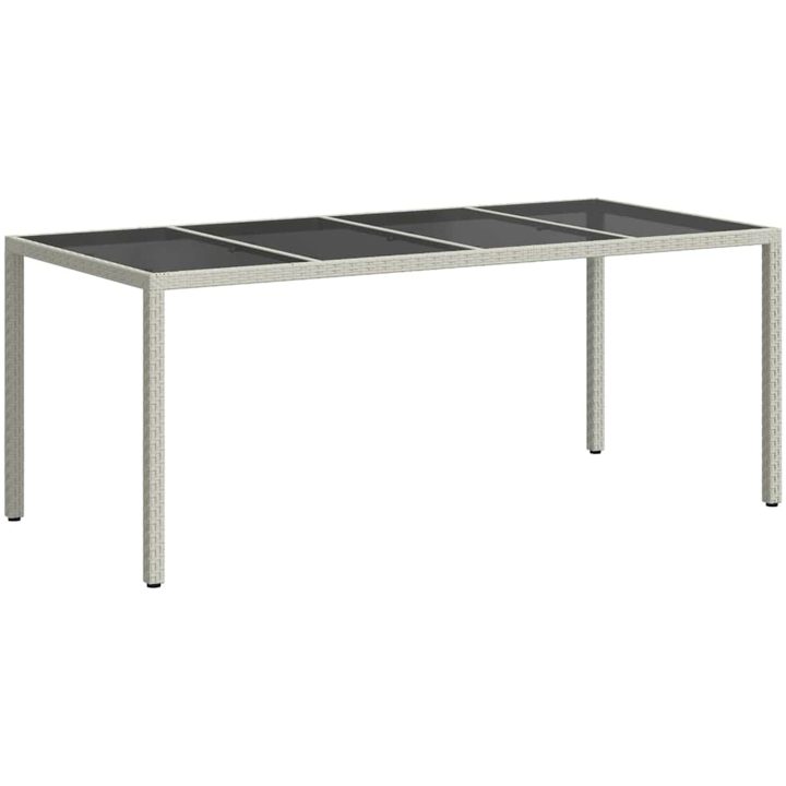 Trädgårdsbord Vitt Konstrotting vidaXL 190 x 90 x 75 cm – bild 5