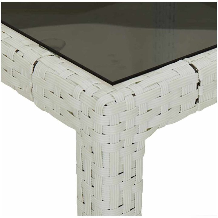 Trädgårdsbord Vitt Konstrotting vidaXL 190 x 90 x 75 cm – bild 6