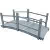 Trädgårdsbro grå 140x60x56 cm massivt granträ vidaXL – miniatyr 1