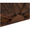 Trädgårdsbro med hjulhalvor 99x50x38 cm massivt granträ vidaXL – miniatyr 5