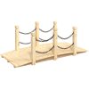 Trädgårdsbro med kedjeräcken 150x67x56cm massivt granträ vidaXL – miniatyr 2