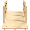 Trädgårdsbro med kedjeräcken 150x67x56cm massivt granträ vidaXL – miniatyr 4