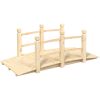 Trädgårdsbro med räcken 150x67x56cm massivt granträ vidaXL – miniatyr 2