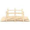 Trädgårdsbro med räcken 150x67x56cm massivt granträ vidaXL – miniatyr 3