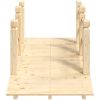 Trädgårdsbro med räcken 150x67x56cm massivt granträ vidaXL – miniatyr 4