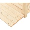 Trädgårdsbro med räcken 150x67x56cm massivt granträ vidaXL – miniatyr 5