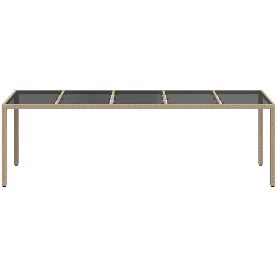 Trädgårdsdining Bord Beige Poly Rattan vidaXL 250 x 100 x 75 cm – bild 3