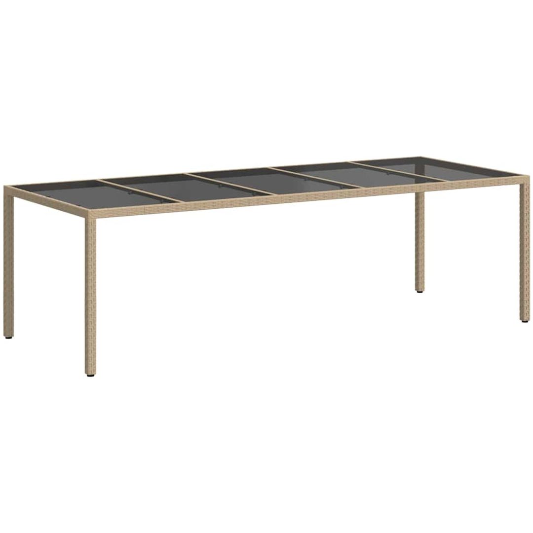 Trädgårdsdining Bord Beige Poly Rattan vidaXL 250 x 100 x 75 cm – bild 5