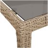 Trädgårdsdining Bord Beige Poly Rattan vidaXL 250 x 100 x 75 cm – miniatyr 6