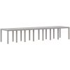 Trädgårdsdining Set 15 pcs Ljusgrå Rotting & Metall vidaXL 14 - Sits – miniatyr 4