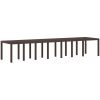 Trädgårdsdining-set 17 pcs Brun Konstrotting vidaXL Large – miniatyr 4