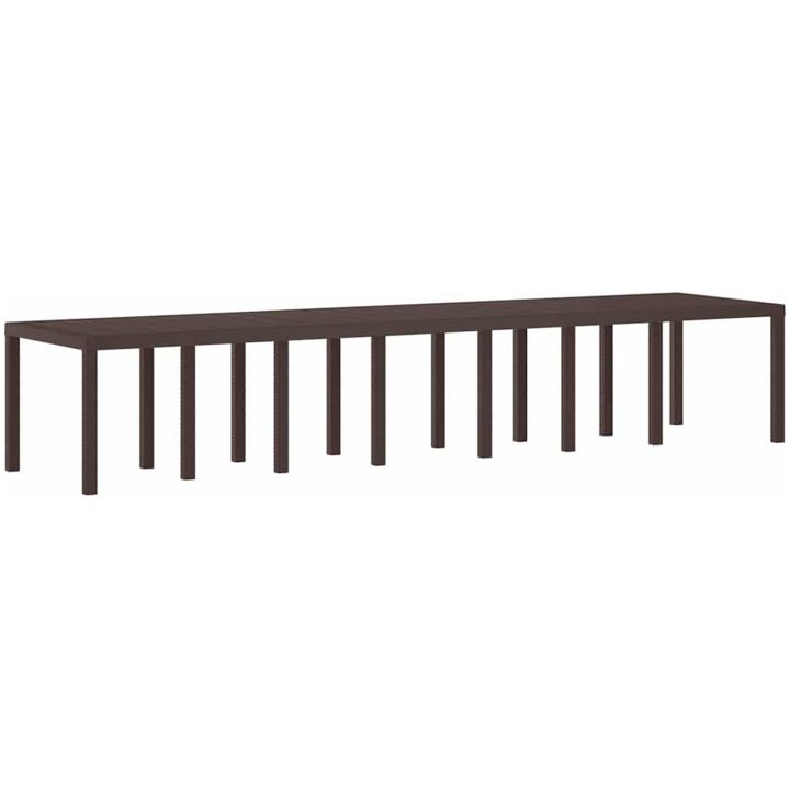 Trädgårdsdining-set 17 pcs Brun Konstrotting vidaXL Large – bild 4