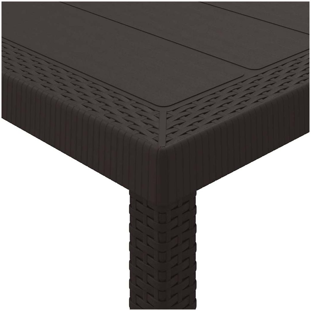 Trädgårdsdining-set 17 pcs Brun Konstrotting vidaXL Large – bild 6